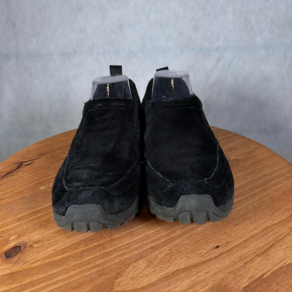 Cabelas Slip On Shoes Mens 10 Black Good Suede CS-3060B-01P Rugged Loafers